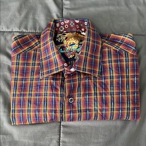 Robert Graham Lando Plaid Button Down Size Large
